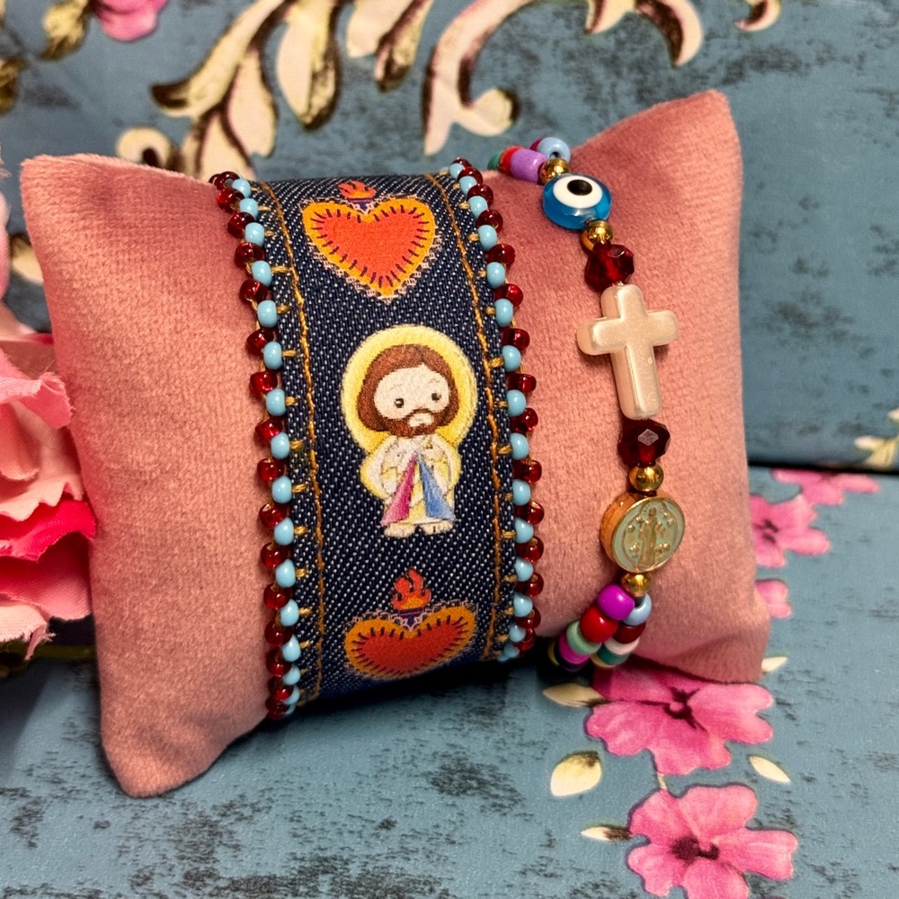 Cristo de la Misericordia Cartoon Bracelet Set